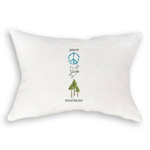 Peace Love Mountains: White Guest Towel / No, Keep Words / - The Collective Park City