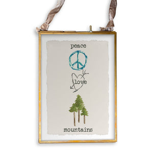 Peace Love Mountains: White Guest Towel / No, Keep Words / - The Collective Park City