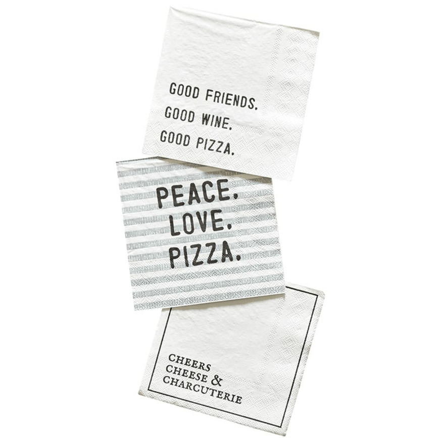 Peace. Love. Pizza. Cocktail Napkin - The Collective Park City