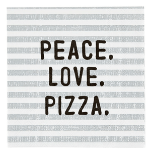Peace. Love. Pizza. Cocktail Napkin - The Collective Park City