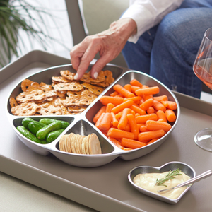 Peace Serving and Dip Bowl with Heart Dish and Heart Spoon - The Collective Park City