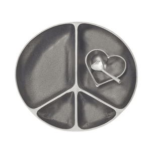 Peace Serving and Dip Bowl with Heart Dish and Heart Spoon - The Collective Park City
