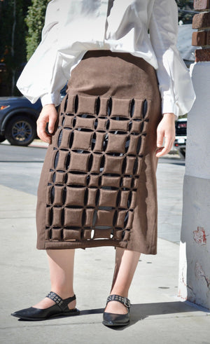 Pencil Skirt with Geometric Cutouts - The Collective Park City