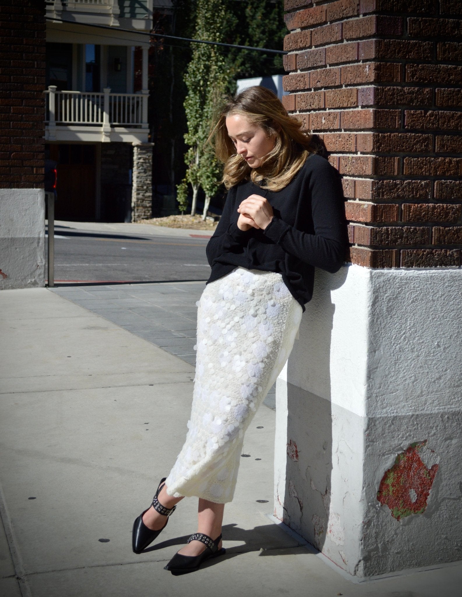 Pencil Skirt with Sequins - The Collective Park City