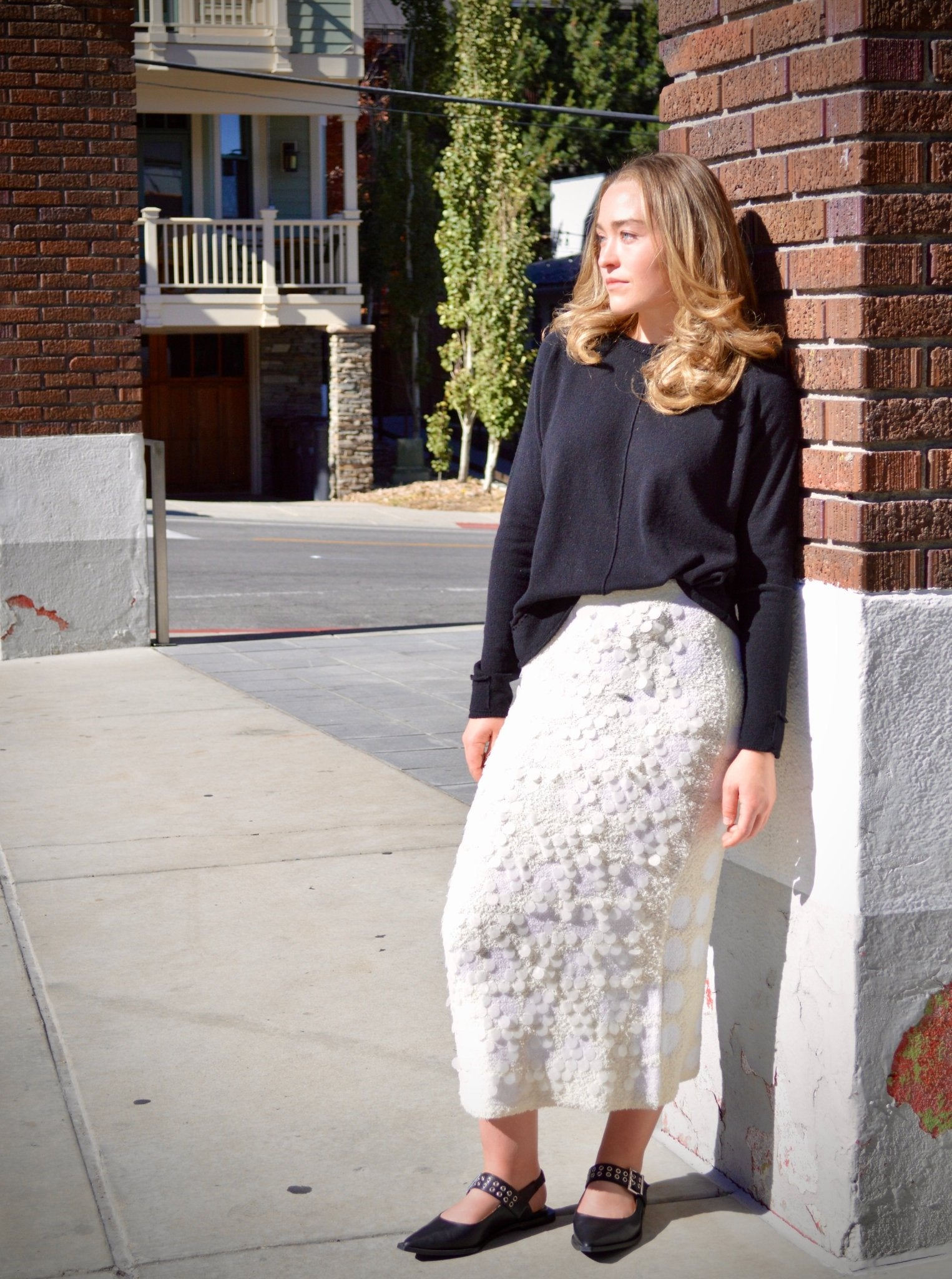 Pencil Skirt with Sequins - The Collective Park City