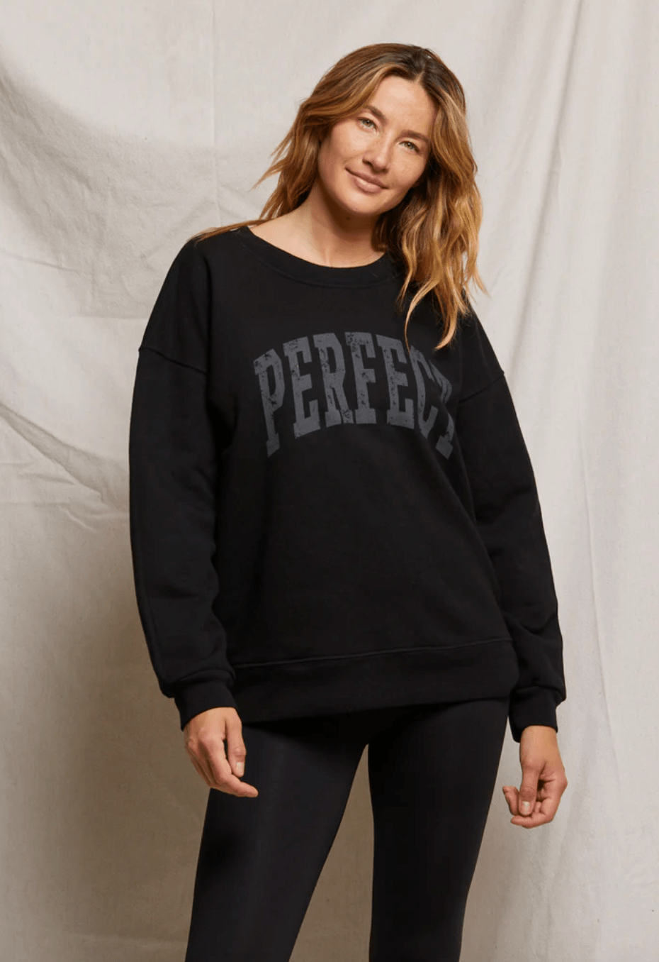 "perfect" Cotton Pullover Sweatshirt - The Collective Park City