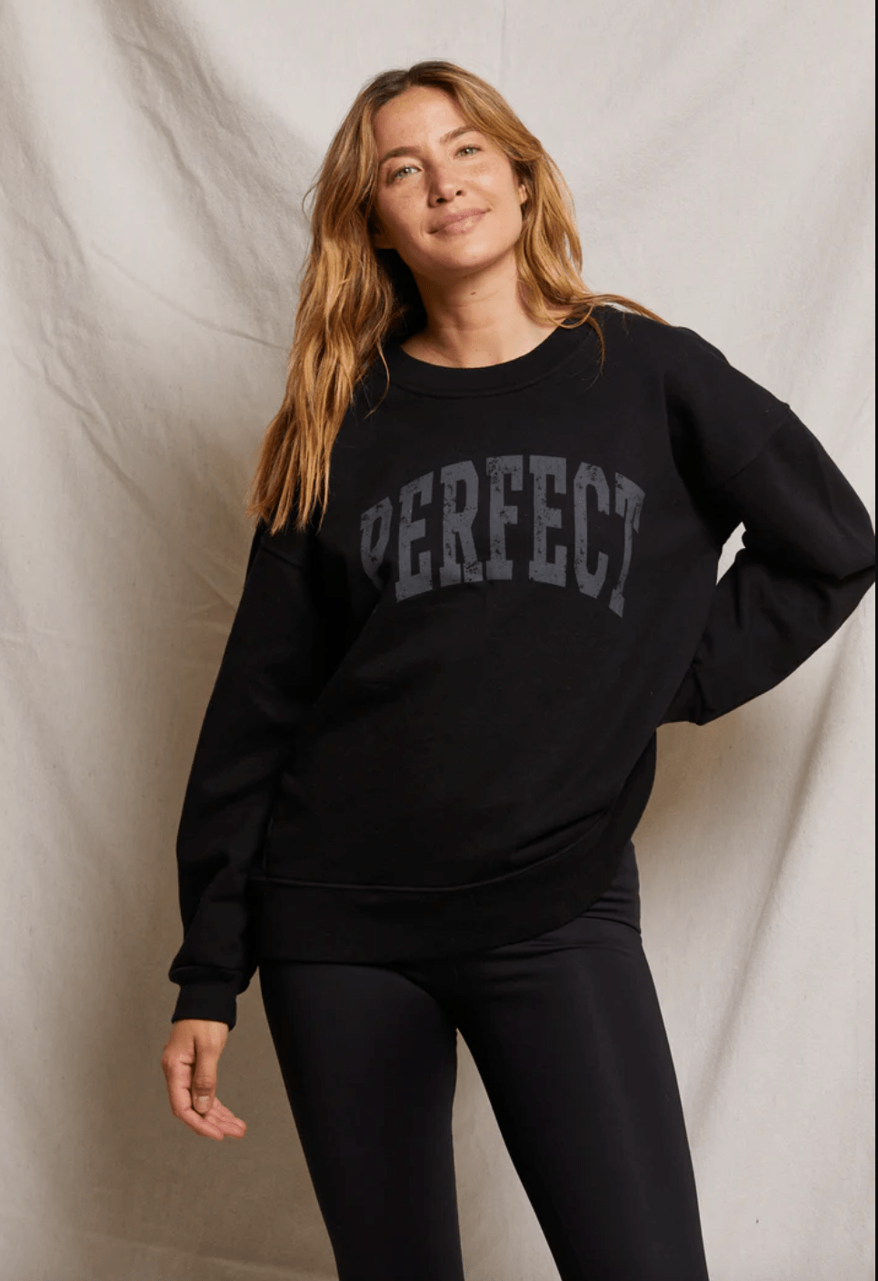 "perfect" Cotton Pullover Sweatshirt - The Collective Park City