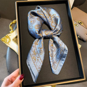 Periwinkle Paisley Silk Scarf - The Collective Park City