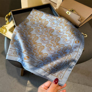Periwinkle Paisley Silk Scarf - The Collective Park City