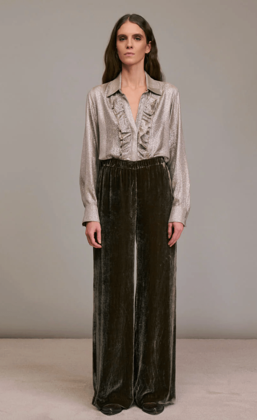 Piorico Velvet Wide Leg Pant - The Collective Park City