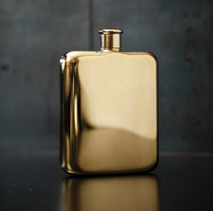 Polished Gold Plated Flask - The Collective Park City