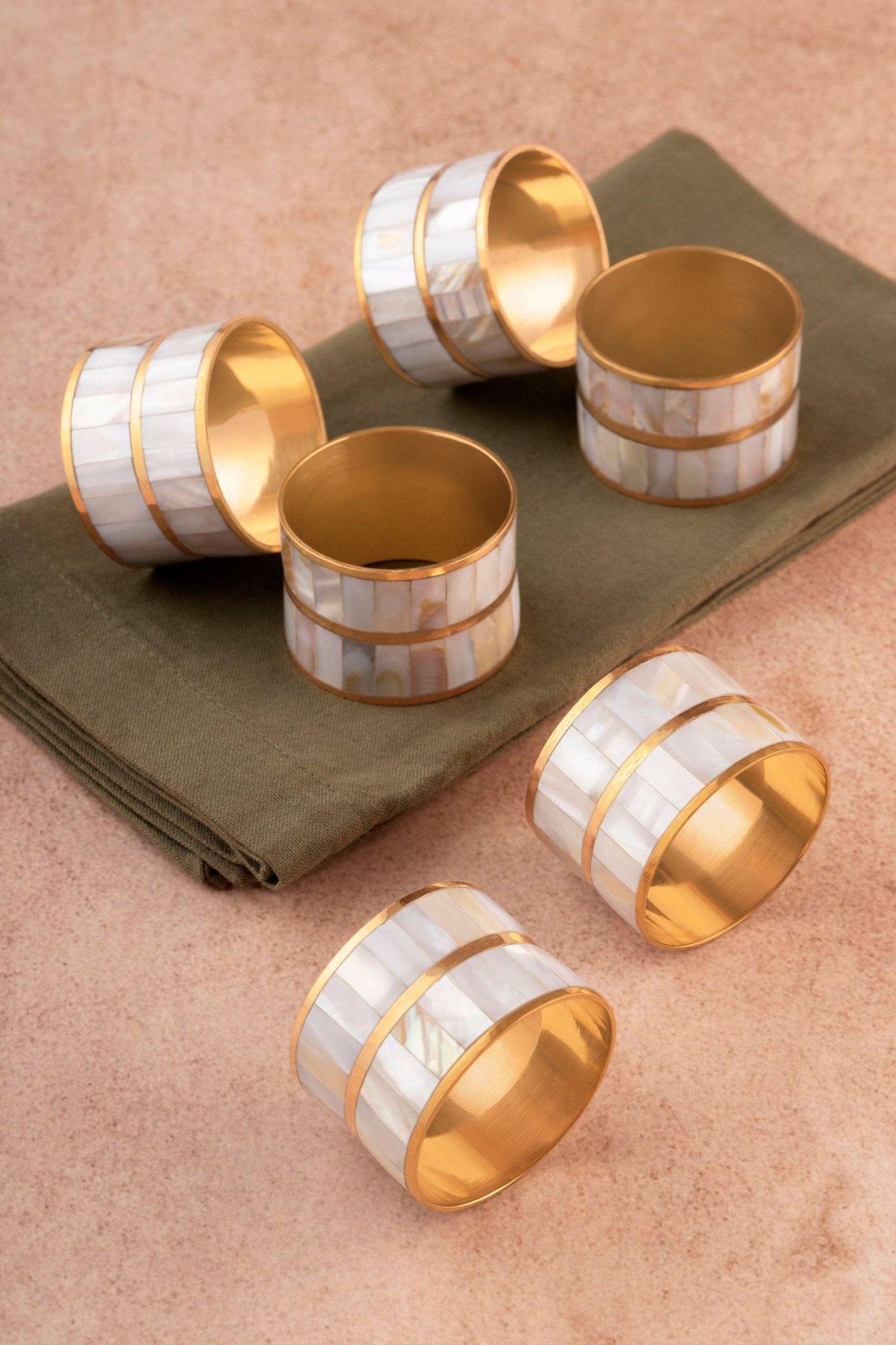 Primrose Napkin Rings: Ivory - The Collective Park City