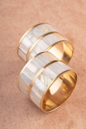 Primrose Napkin Rings: Ivory - The Collective Park City