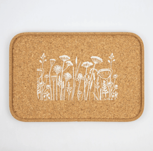 Printed Cork Tray - Flowers - The Collective Park City