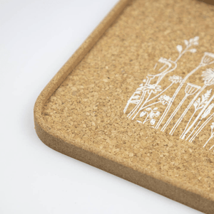 Printed Cork Tray - Flowers - The Collective Park City