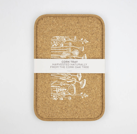 Printed Cork Tray - Flowers - The Collective Park City