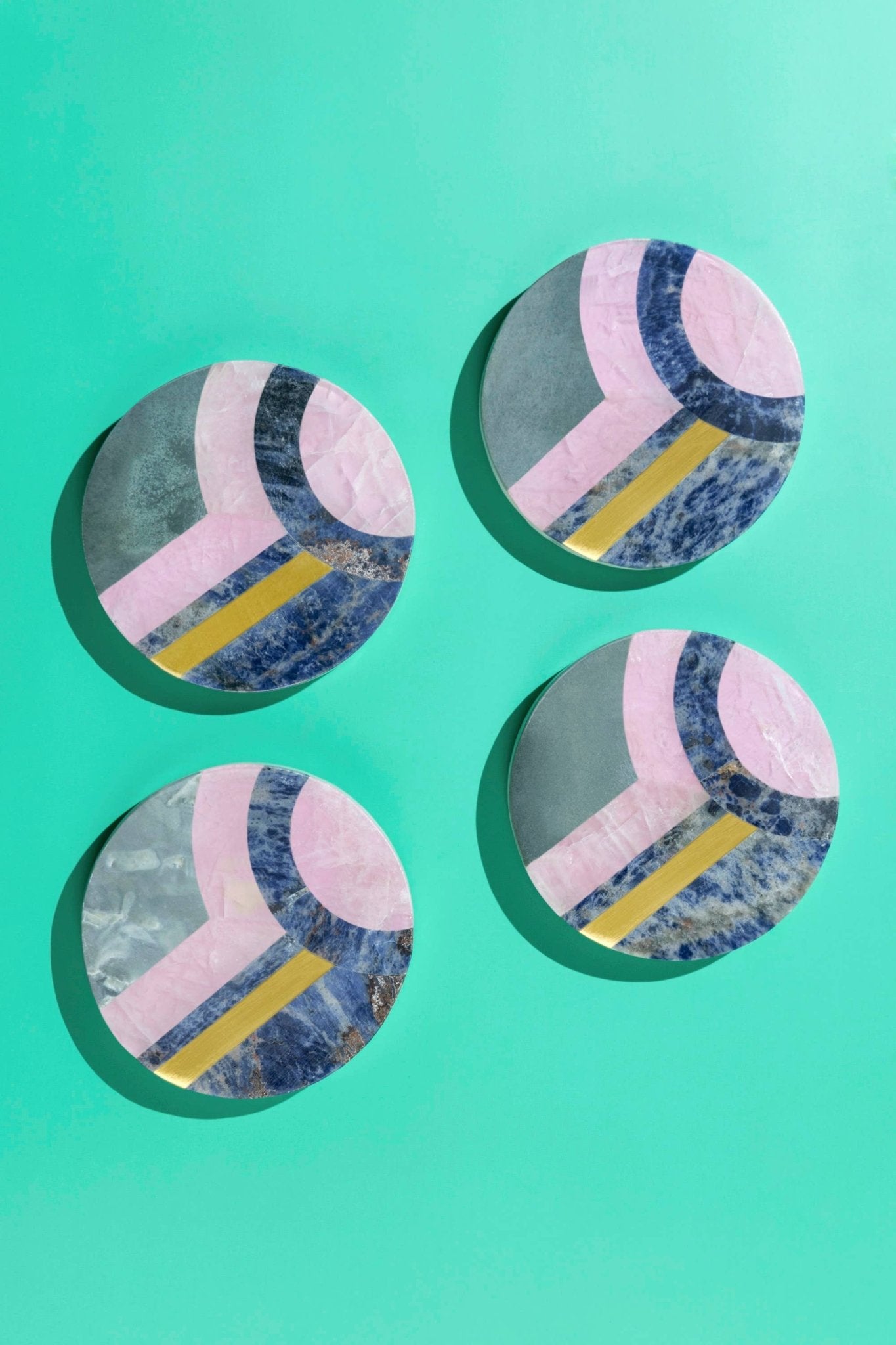 Provence Marble Coasters, Set of 4 - The Collective Park City