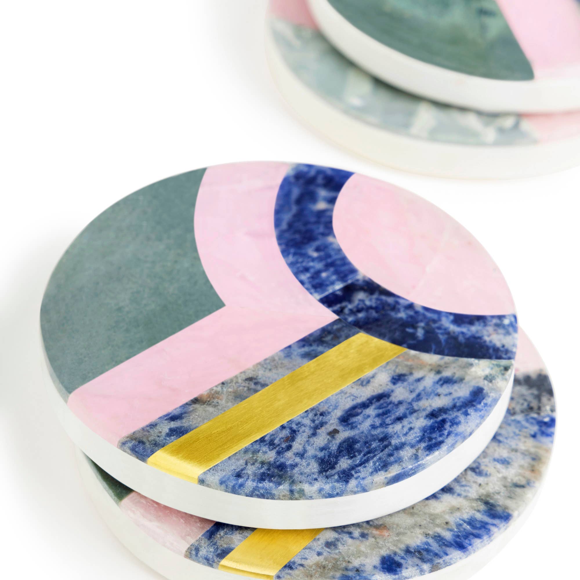 Provence Marble Coasters, Set of 4 - The Collective Park City