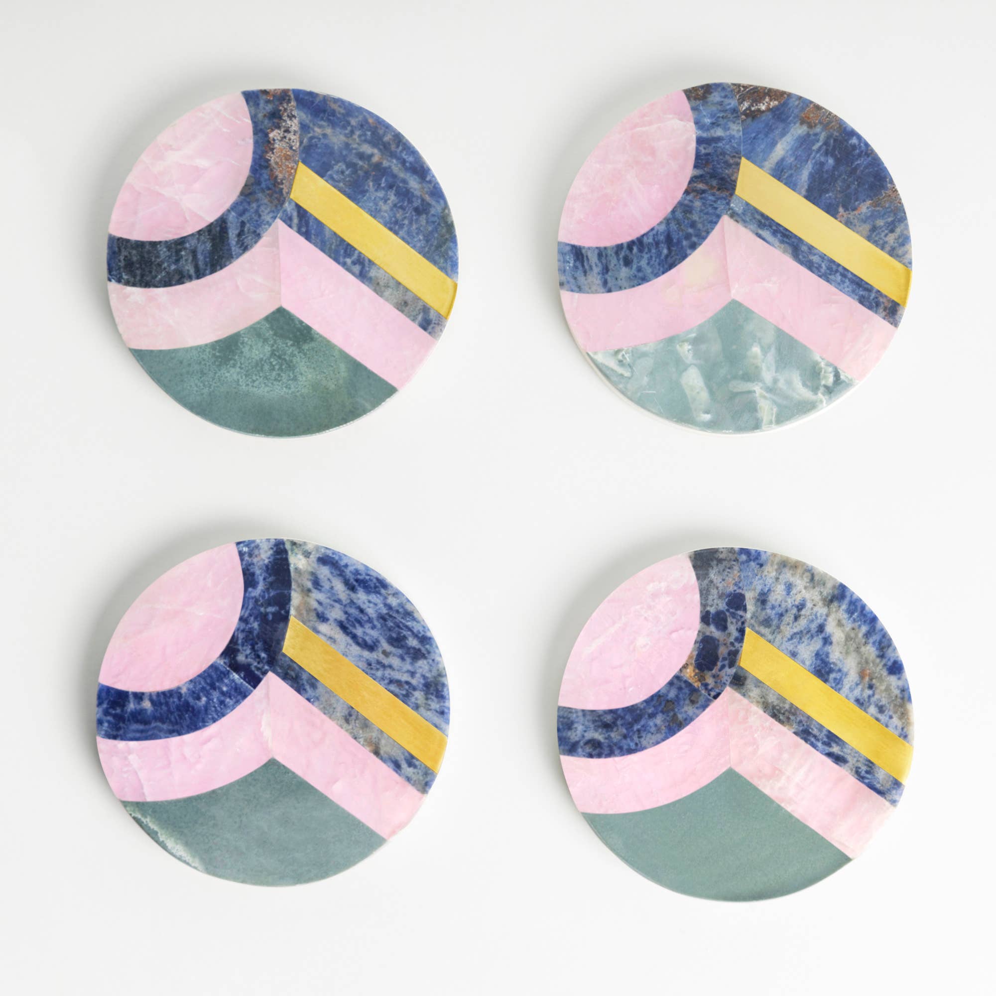 Provence Marble Coasters, Set of 4 - The Collective Park City