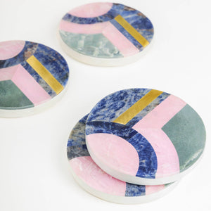 Provence Marble Coasters, Set of 4 - The Collective Park City