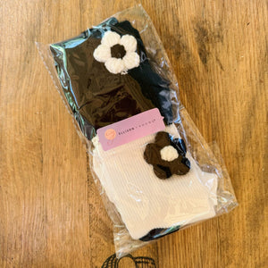 Puffy Daisy Embellished Socks - The Collective Park City