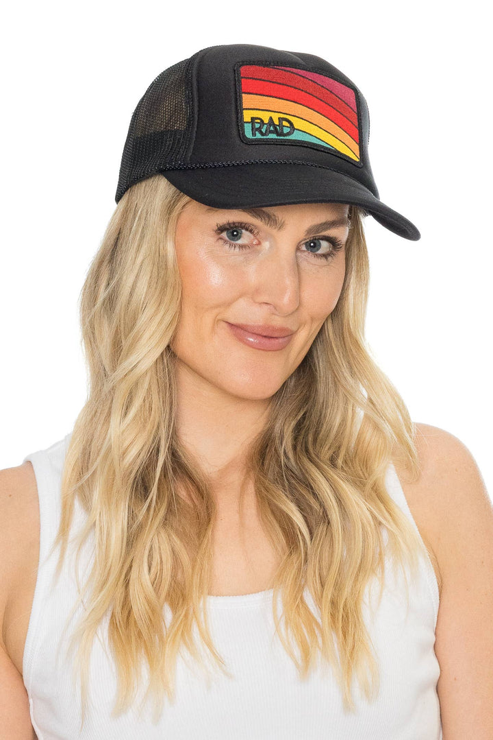 Rad Hat Trucker Hat in Black - The Collective Park City
