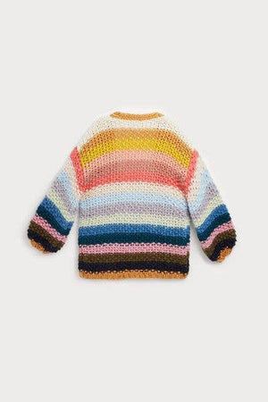 Rainbow Hand Knitted Cardigan - The Collective Park City