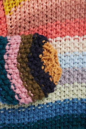 Rainbow Hand Knitted Cardigan - The Collective Park City