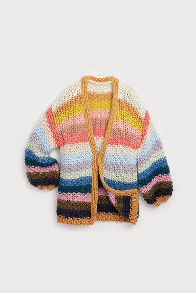 Rainbow Hand Knitted Cardigan - The Collective Park City