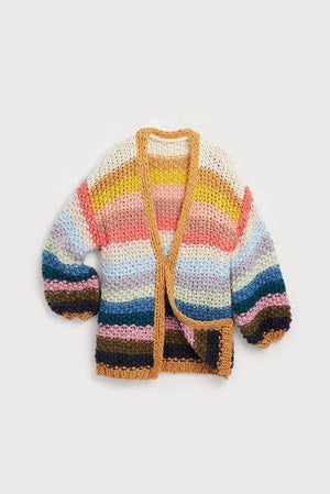 Rainbow Hand Knitted Cardigan - The Collective Park City