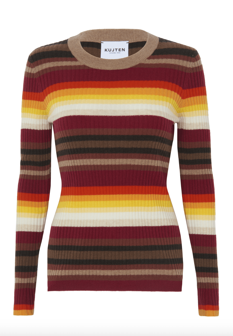 Raye Crew Striped Cashmere Top - The Collective Park City