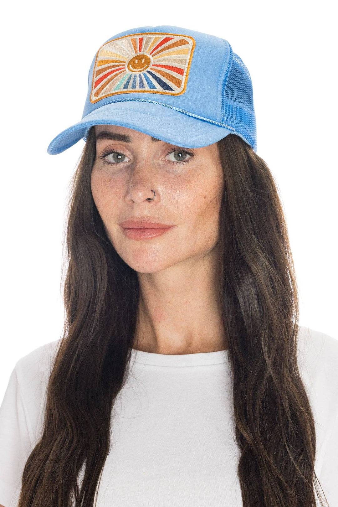 Rays Of Happy Trucker Hat - Blue - The Collective Park City