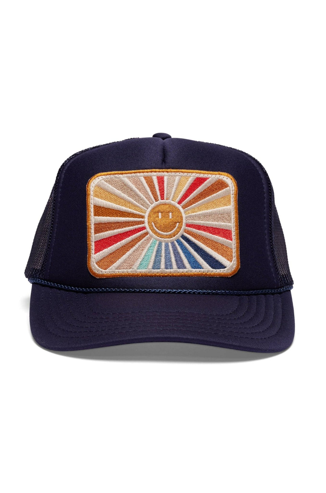 Rays Of Happy Trucker Hat Navy - The Collective Park City