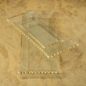 Rectangle Tray with Gold Rim - 19.75" - The Collective Park City