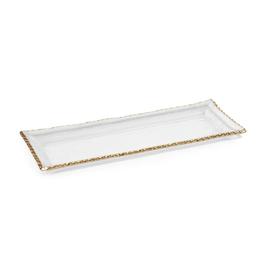 Rectangle Tray with Gold Rim - 19.75" - The Collective Park City