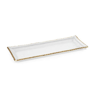 Rectangle Tray with Gold Rim - 19.75" - The Collective Park City