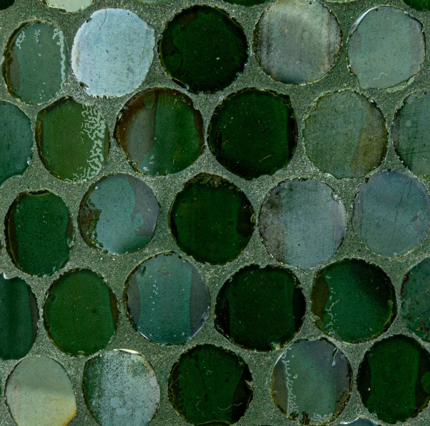 Recycled Glass Mosaic Votive Candle Holder - Iridescent Green - The Collective Park City