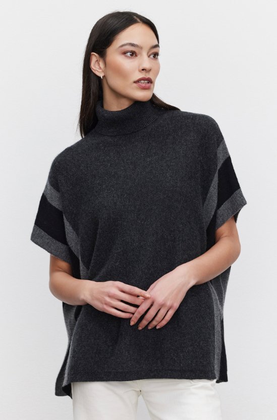 Reese Sleeveless Poncho Sweater - The Collective Park City