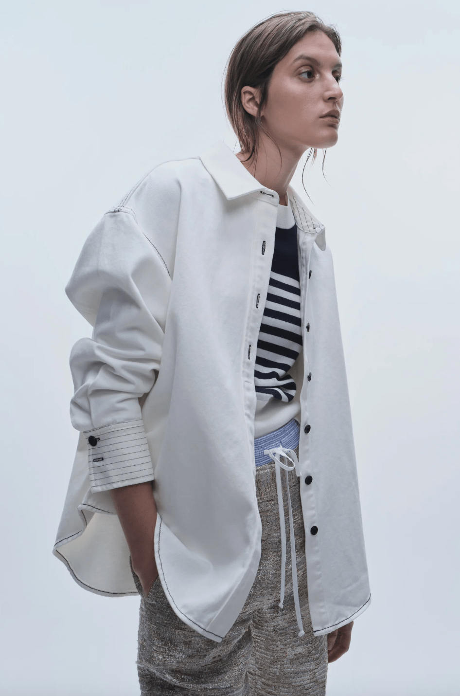 Reid Denim Button Down Top - The Collective Park City