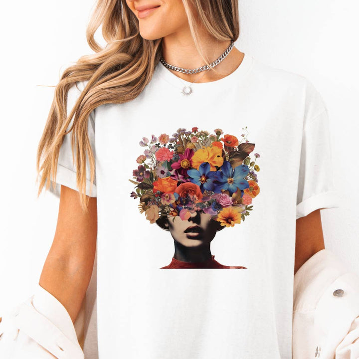 Retro Floral Beautiful Mind Graphic Tee - The Collective Park City