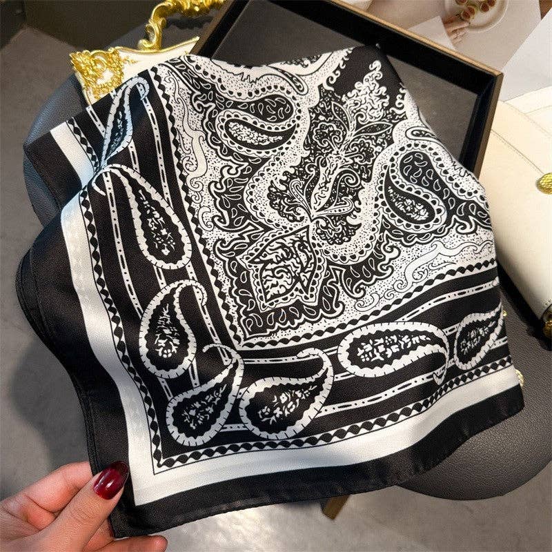 Retro Paisley Printed Scarf - The Collective Park City
