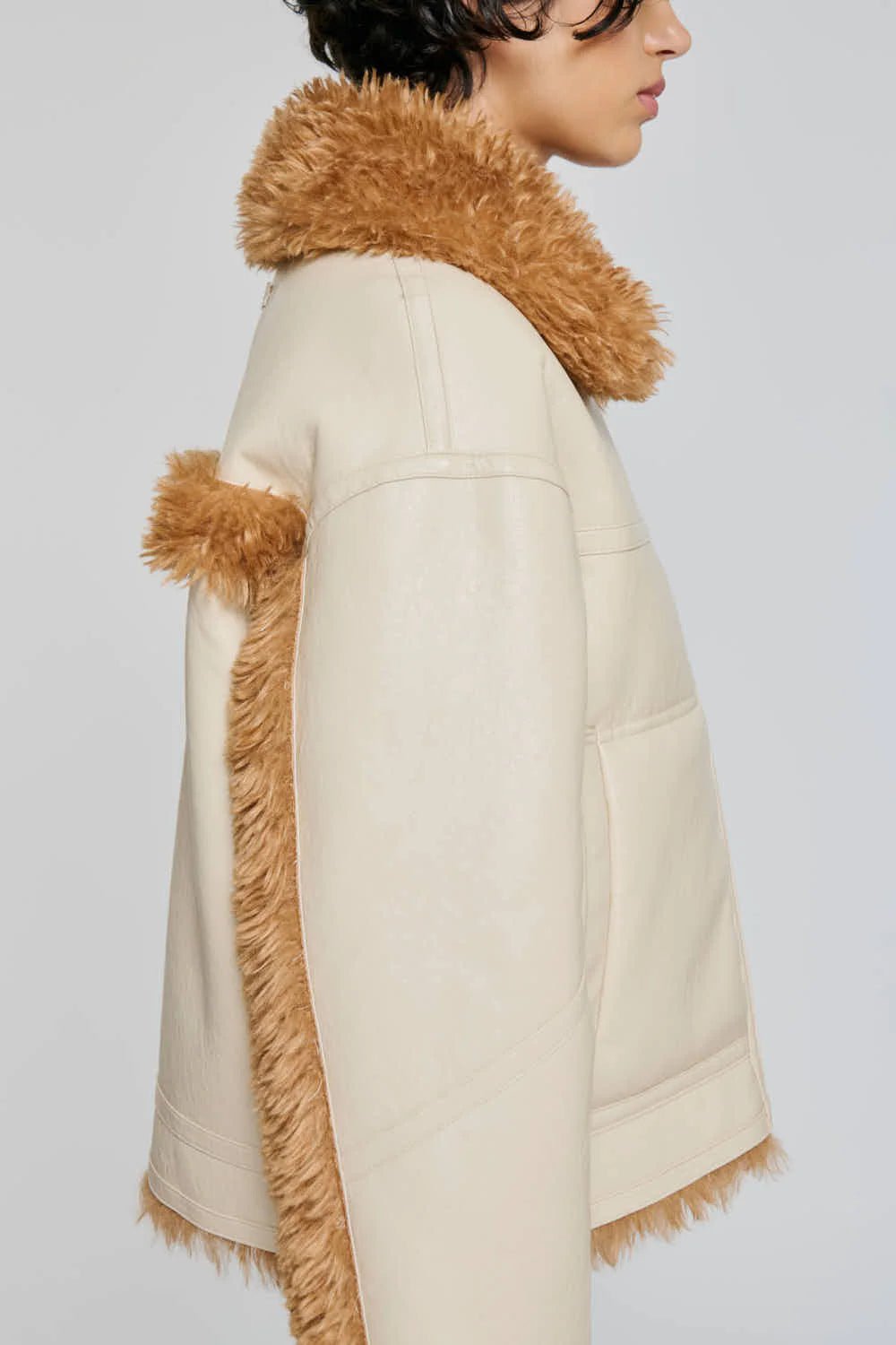 Reversible Short ECO Shearling Jacket - The Collective Park City