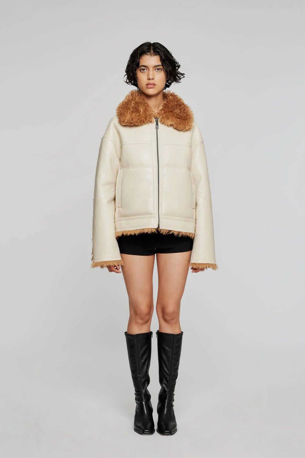 Reversible Short ECO Shearling Jacket - The Collective Park City