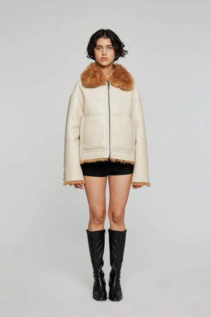 Reversible Short ECO Shearling Jacket - The Collective Park City