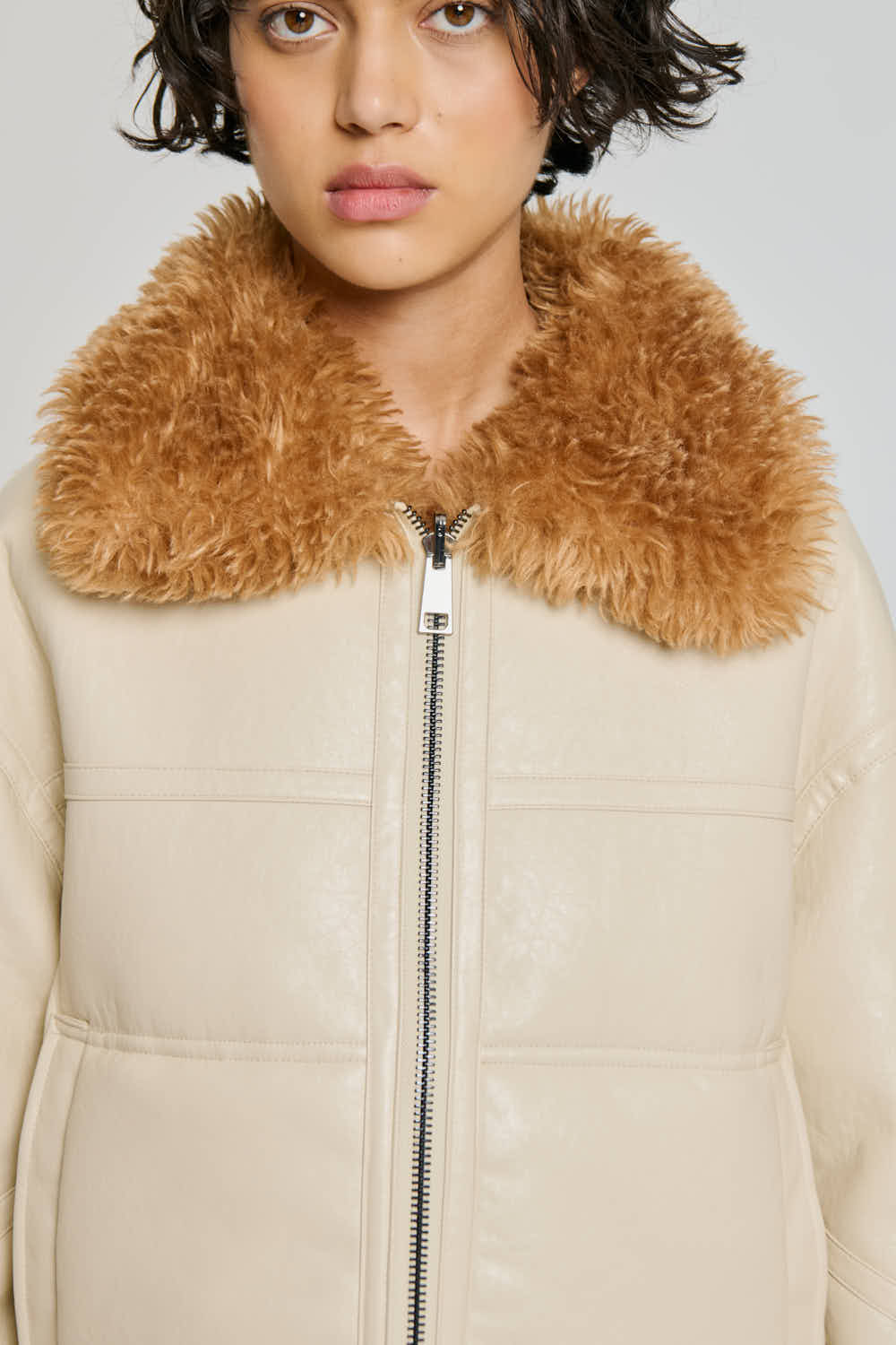 Reversible Short ECO Shearling Jacket - The Collective Park City