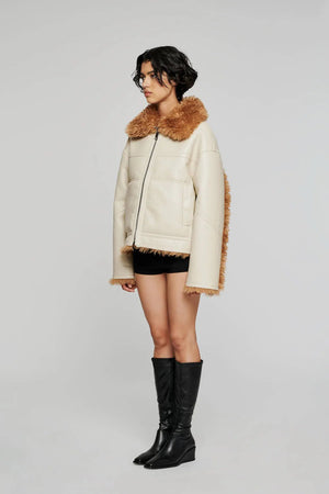 Reversible Short ECO Shearling Jacket - The Collective Park City