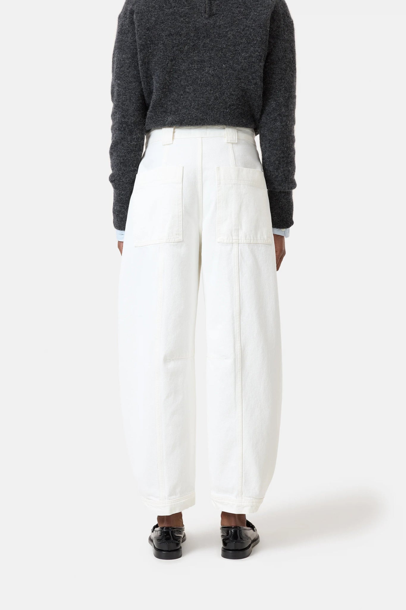 Rhannon Barrel Leg Pant - Ivory - The Collective Park City