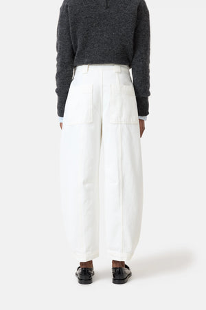 Rhannon Barrel Leg Pant - Ivory - The Collective Park City