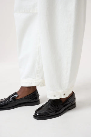 Rhannon Barrel Leg Pant - Ivory - The Collective Park City