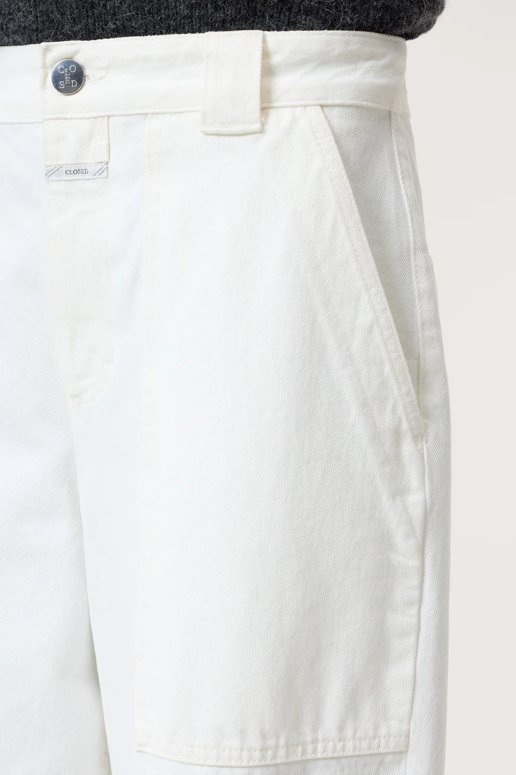 Rhannon Barrel Leg Pant - Ivory - The Collective Park City